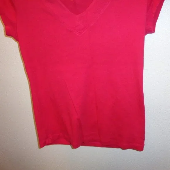 JOE Fresh Women's V-Neck Pink Top Size Large - Picture 4 of 9